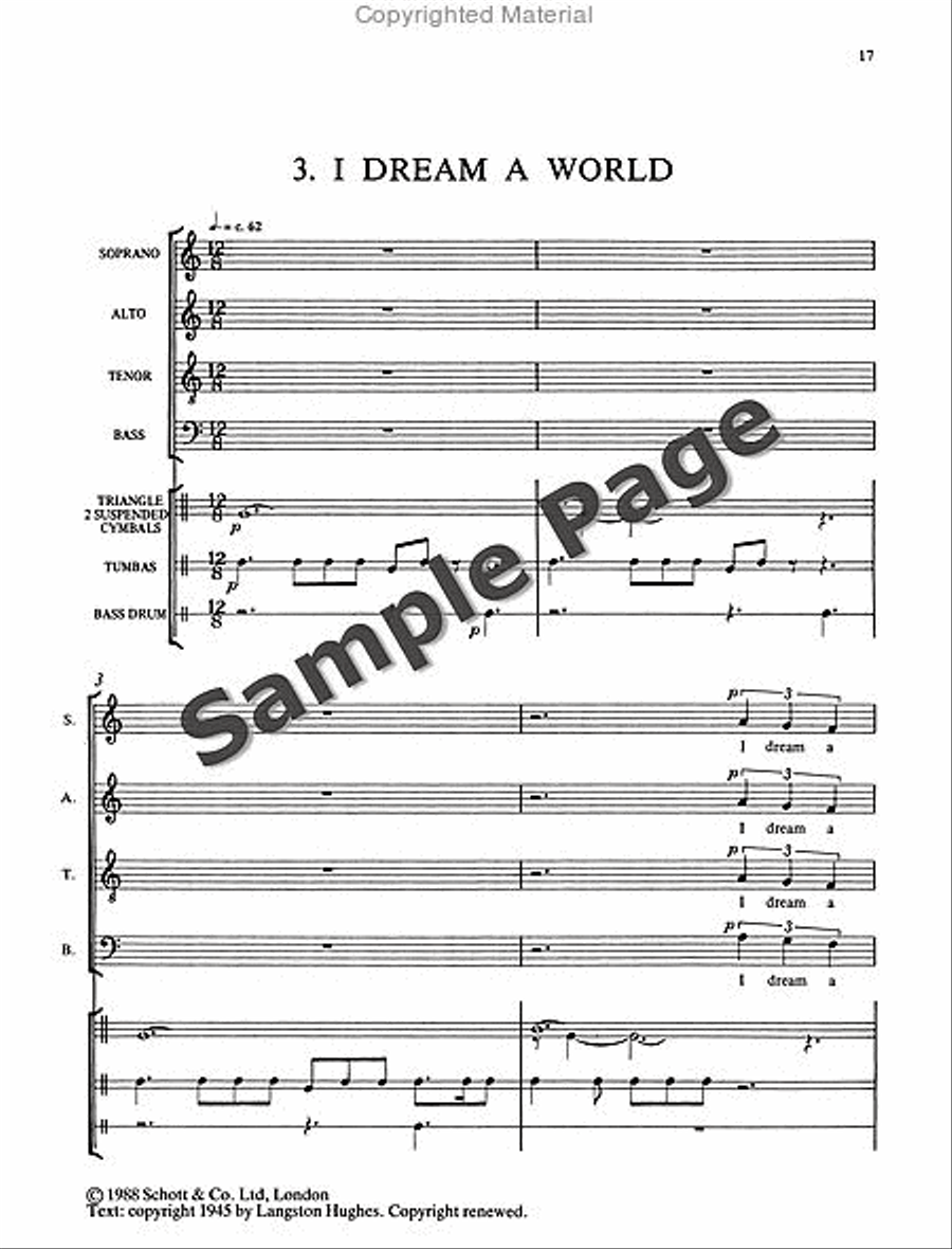 I Dream a World 4-Part scores gallery preview page 20