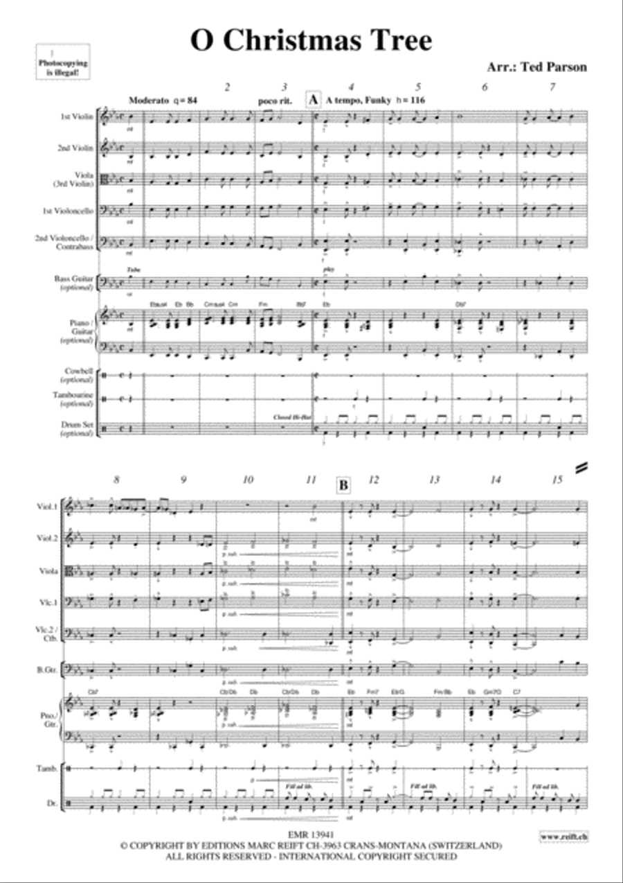 O Christmas Tree String Quintet scores gallery preview page 4