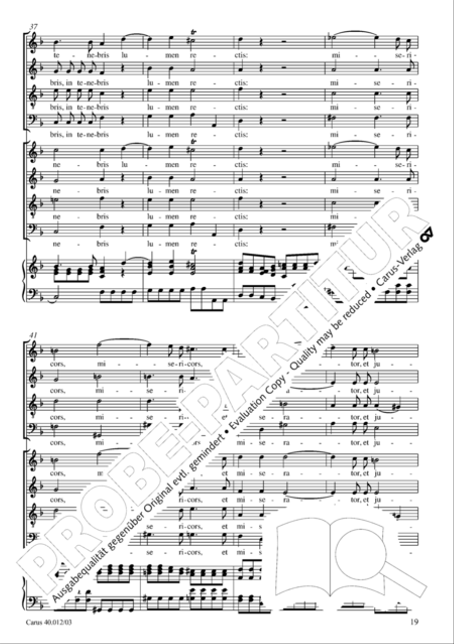 Beatus vir (How blest is he) Psalm 111 4-Part scores gallery preview page 20