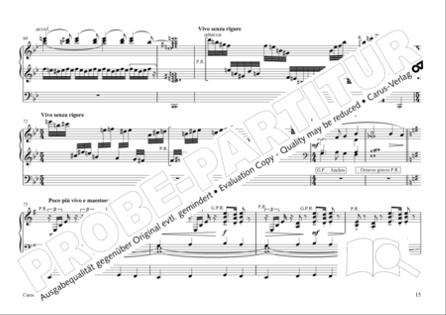 Tournemire: Funf Improvisationen fur Orgel solo Organ Solo scores gallery preview page 15