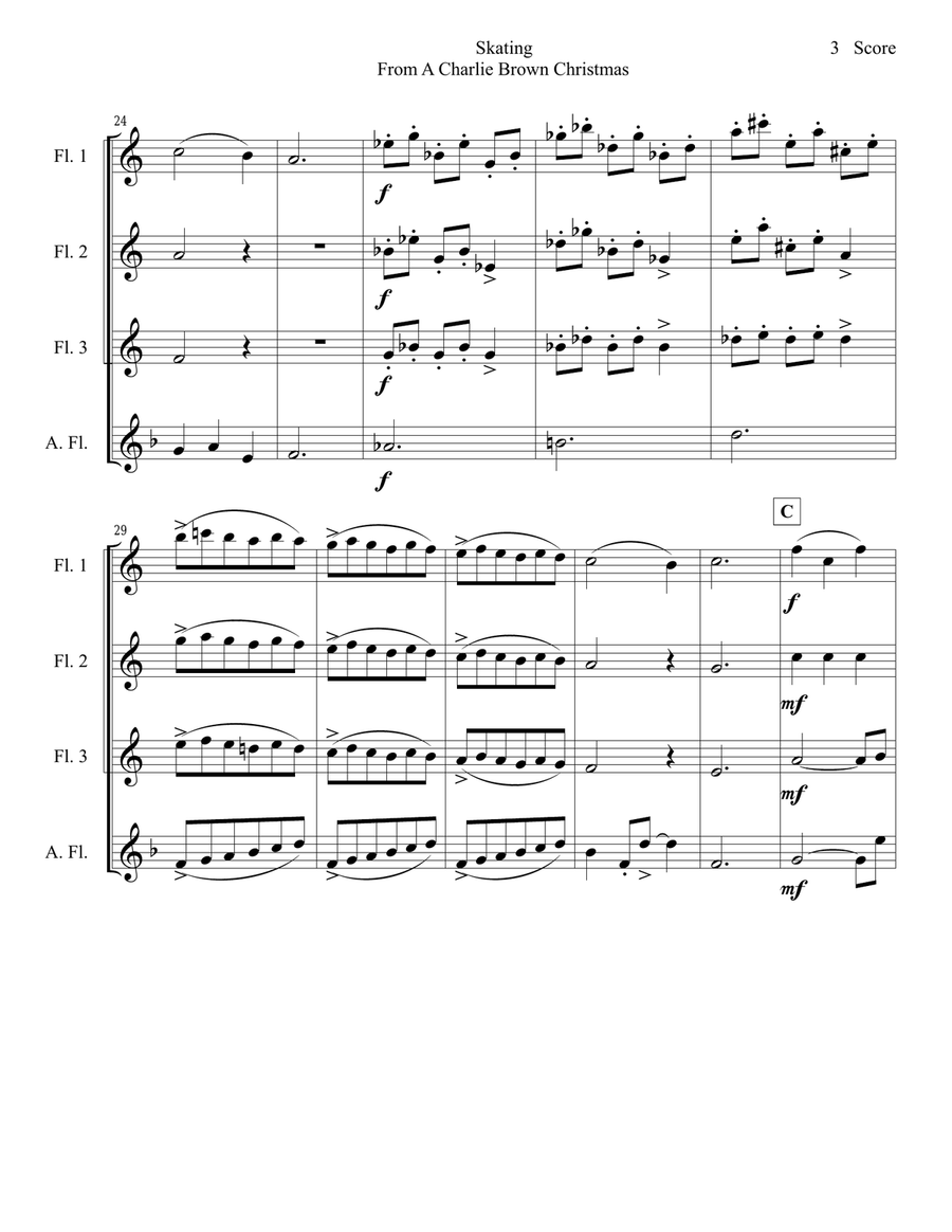 Skating Skating Woodwind Ensemble scores gallery preview page 4