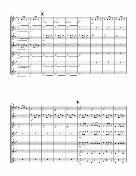 Carol of the Bells (F min) (Saxophone Septet - 1 Sop, 2 Alto, 3 Ten, 1 Bari) image number null