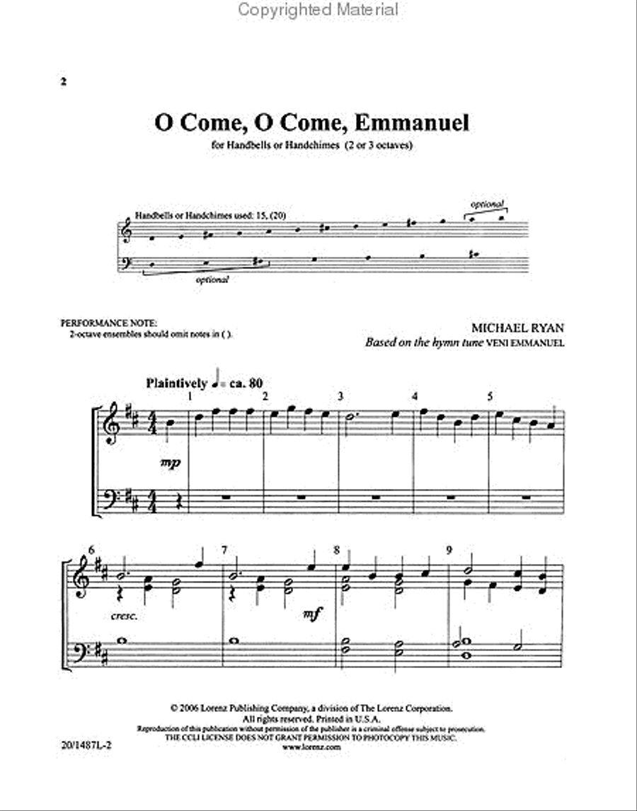 O Come, O Come, Emmanuel O Come, O Come, Emmanuel 3-Octaves scores gallery preview page 2