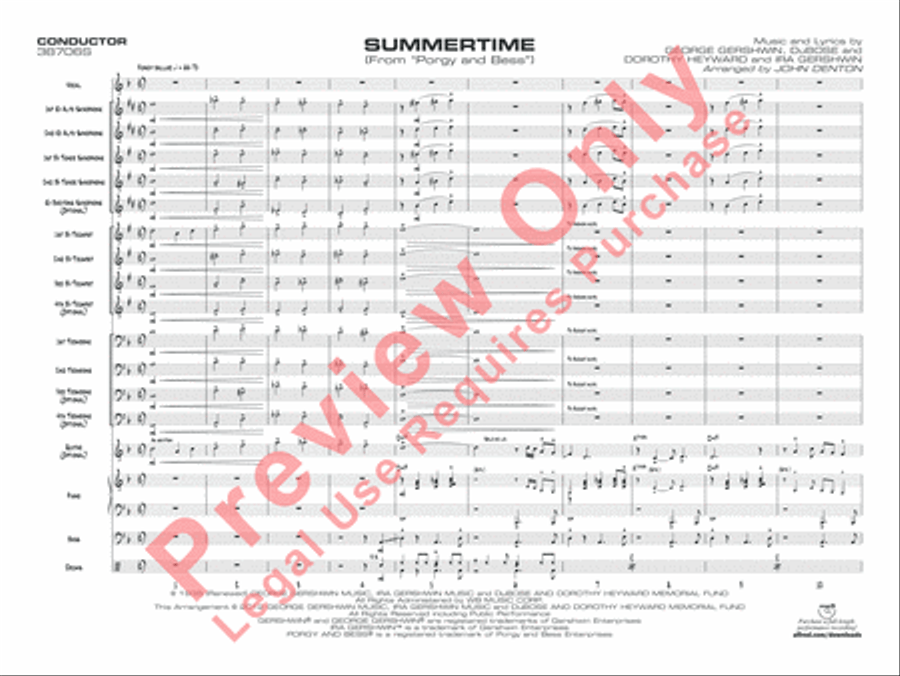 Summertime Summertime Jazz Ensemble scores gallery preview page 4