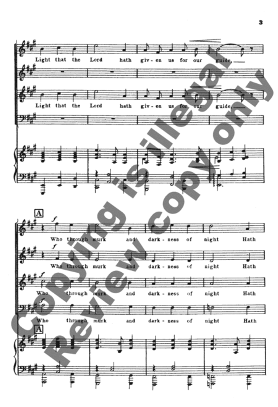 Onward, Ye Peoples! 4-Part scores gallery preview page 3