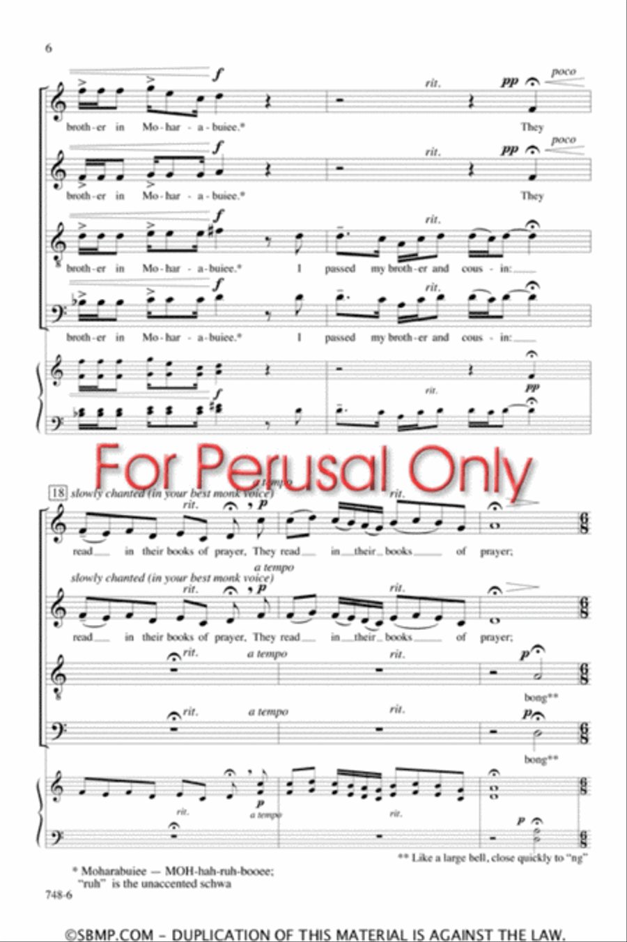 The Fiddler of Dooney - SATB Octavo 4-Part scores gallery preview page 5