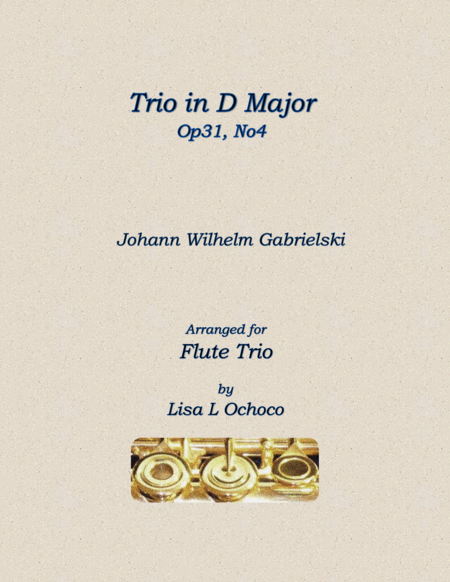 Trio in D Major Op31, No4 for Flute Trio image number null