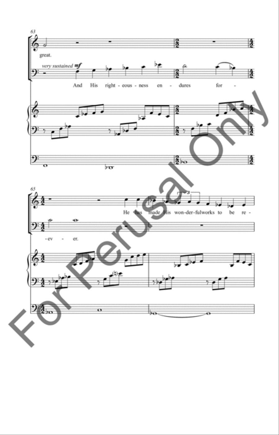 Psalm 111 4-Part scores gallery preview page 10