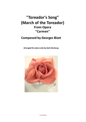 Book cover for Toreador's Song (March of the Toreador) from "Carmen" by Georges Bizet