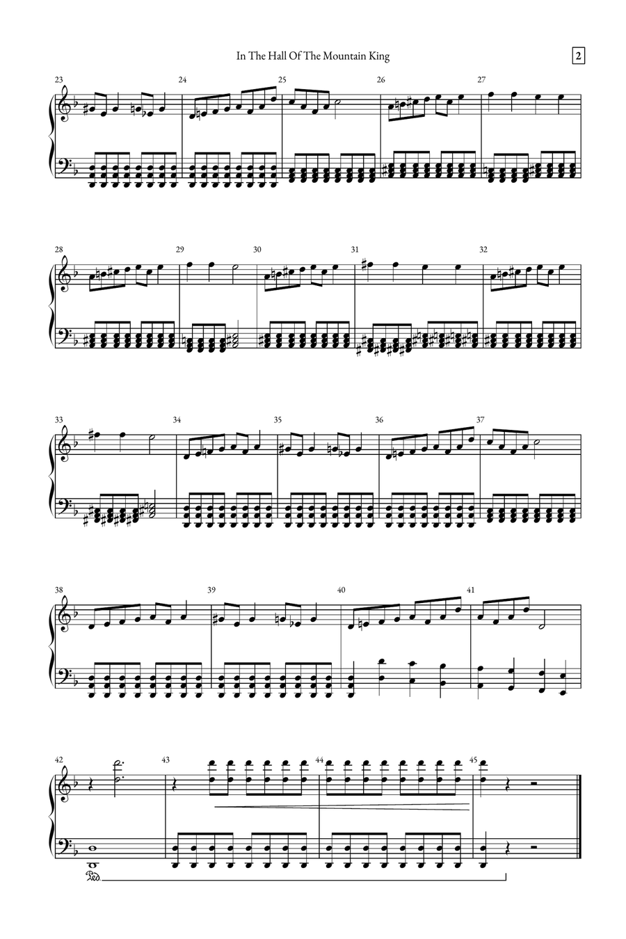 In The Hall of the Mountain King Piano Solo scores gallery preview page 2