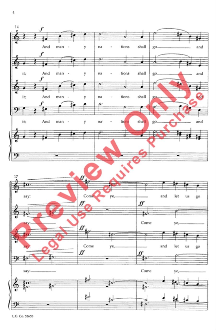 A Prophecy of Peace A Prophecy of Peace 4-Part scores gallery preview page 4