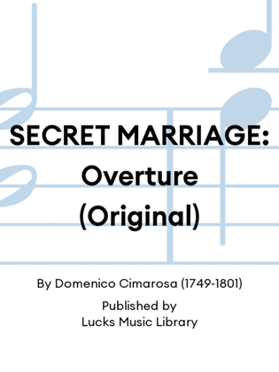 Book cover for SECRET MARRIAGE: Overture (Original)