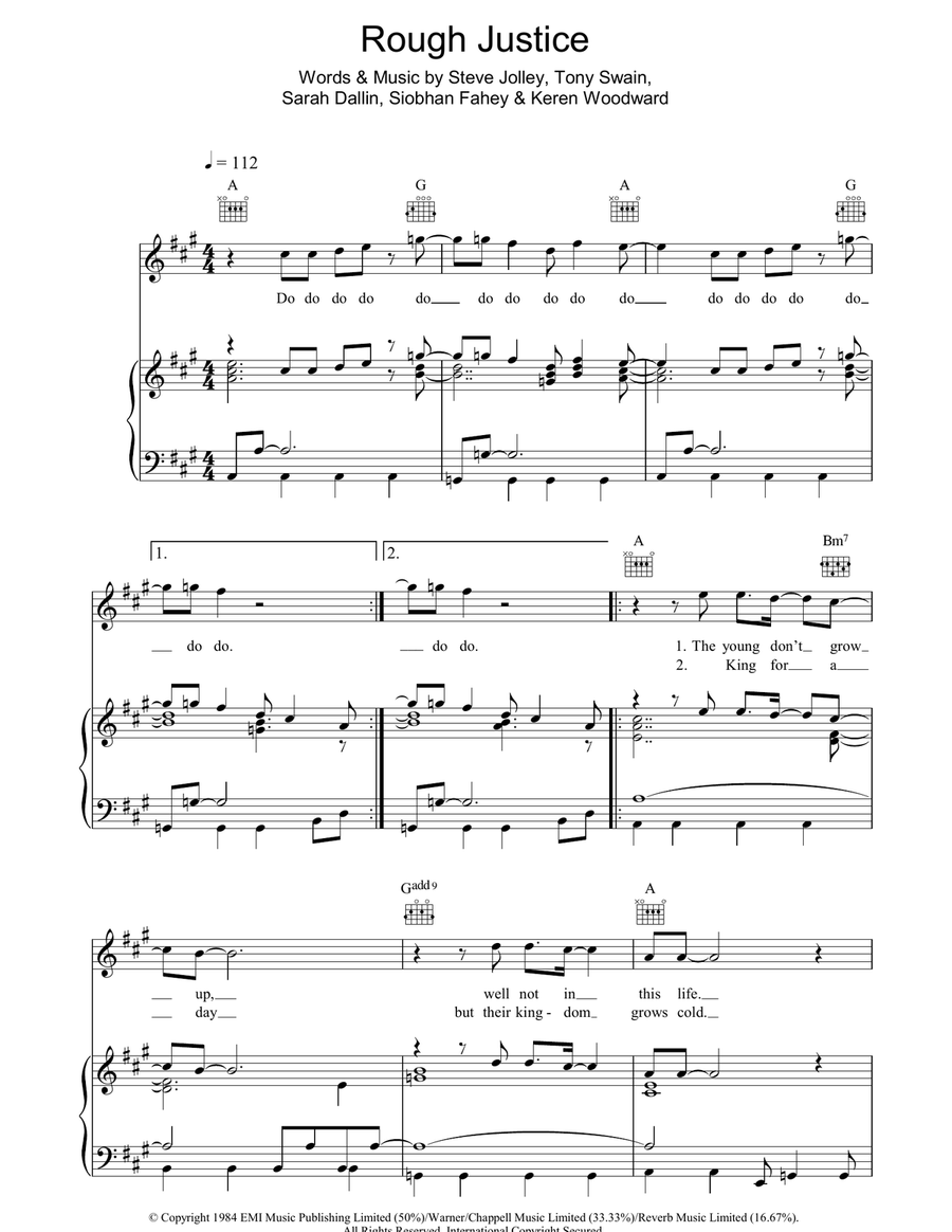 Rough Justice Rough Justice Acoustic Guitar scores gallery preview page 1