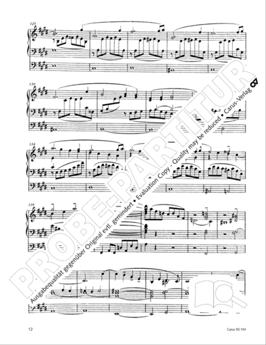 Organ Sonata No. 12 in D flat major Organ Solo scores gallery preview page 13