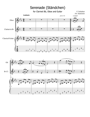 Serenade - Ständchen - ( Clarinet B and Oboe)
