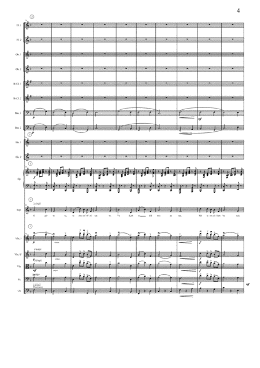 Ave Maria, Cavalleria Rusticana (For soprano and symphony orchestra) Full Orchestra scores gallery preview page 4