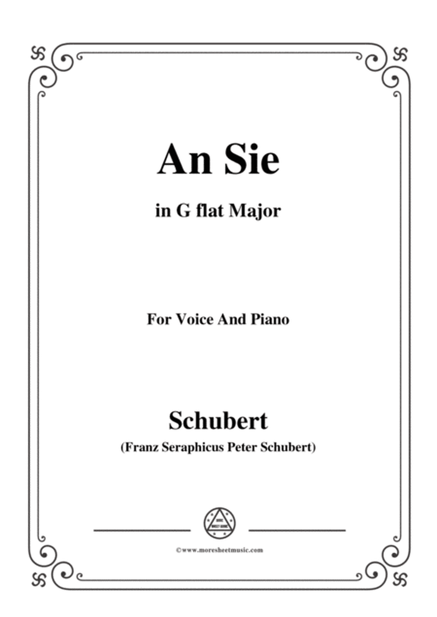 Schubert-An Sie,in G flat Major,for Voice&Piano image number null