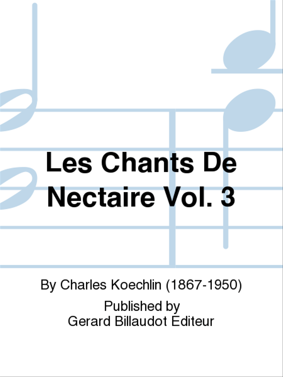 Les Chants De Nectaire Vol. 3 Chamber Music scores gallery preview page 1