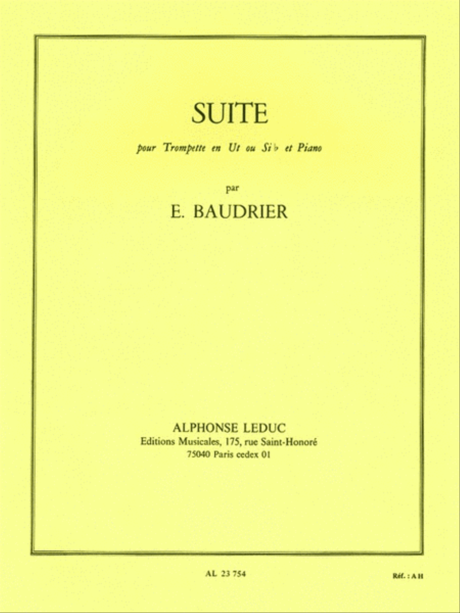 Book cover for Suite (trumpet & Piano)