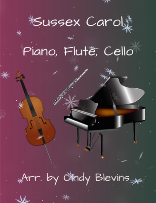 Book cover for Sussex Carol, for Piano, Flute and Cello