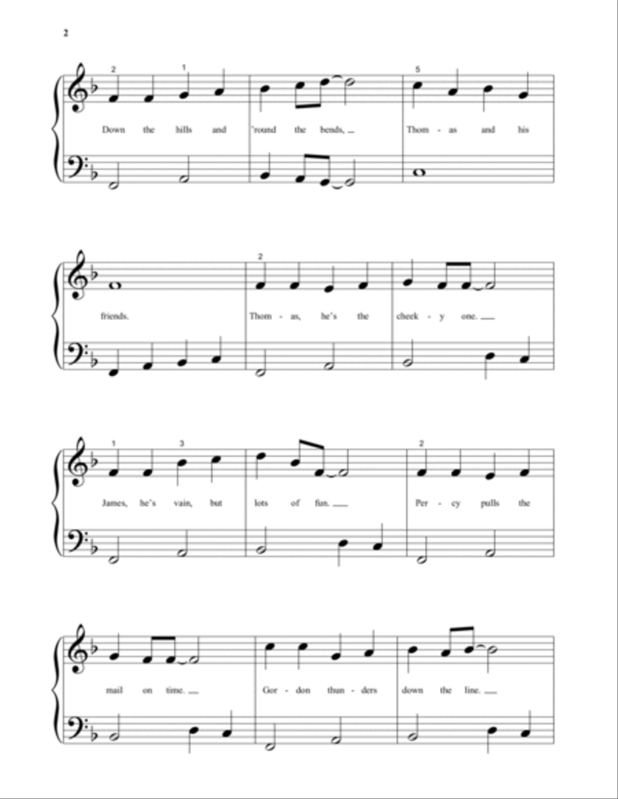 Thomas The Tank Engine (Main Title) Piano Solo scores gallery preview page 2
