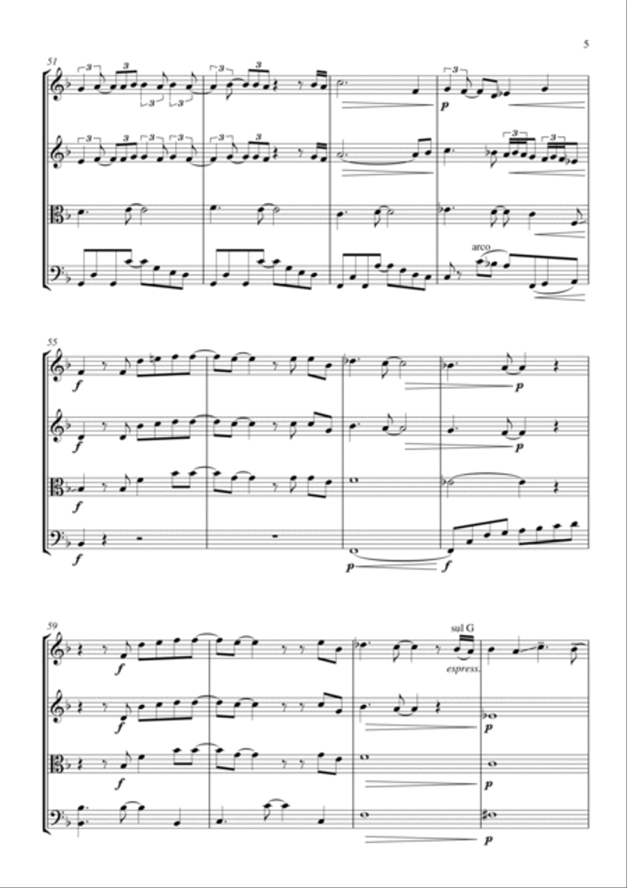 L'appuntamento (sentado A'beira Do Caminho) String Quartet scores gallery preview page 5