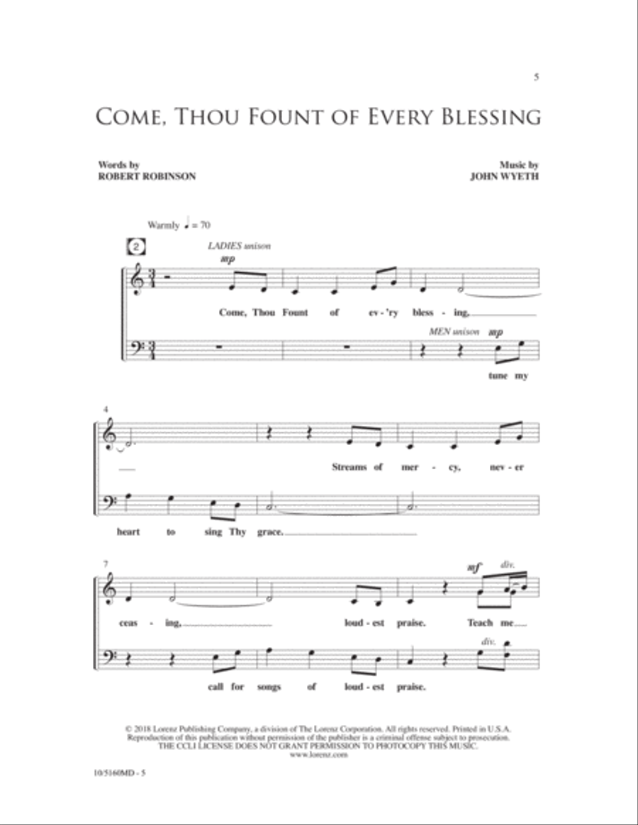 Four-part Hymns: A Cappella 4-Part scores gallery preview page 4