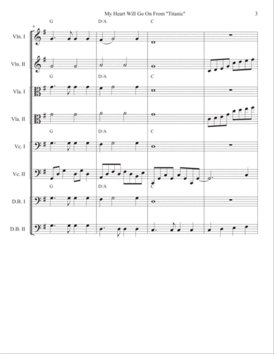 My Heart Will Go On (Love Theme from Titanic) Cello scores gallery preview page 3