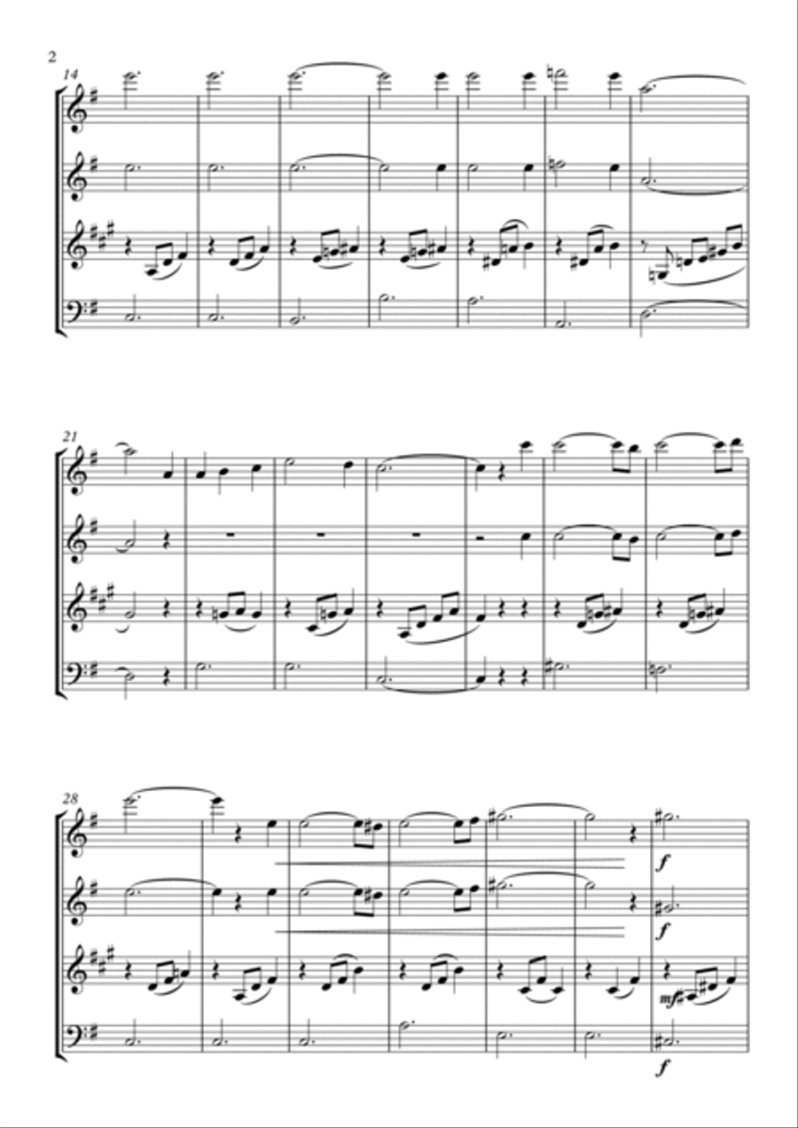 Liebestraume - Wind Quartet Woodwind Quartet scores gallery preview page 2