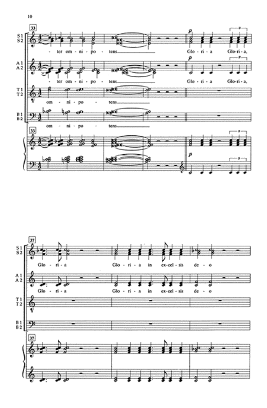 Gloria - SSAATTBB SSAATTBB scores gallery preview page 10