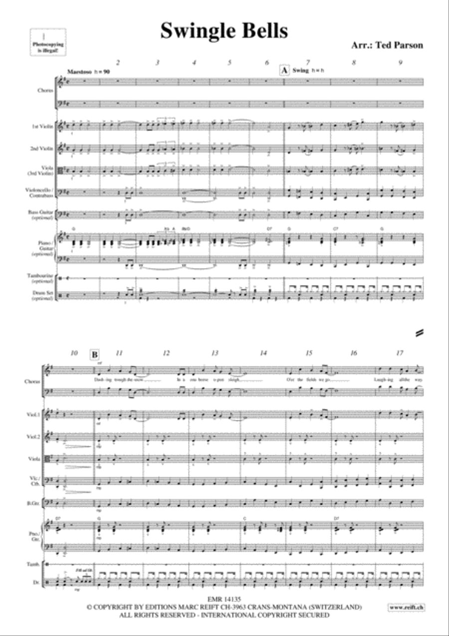 Swingle Bells Choir scores gallery preview page 4