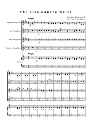 The Blue Danube Waltz - SaxophoneQuartet and Piano