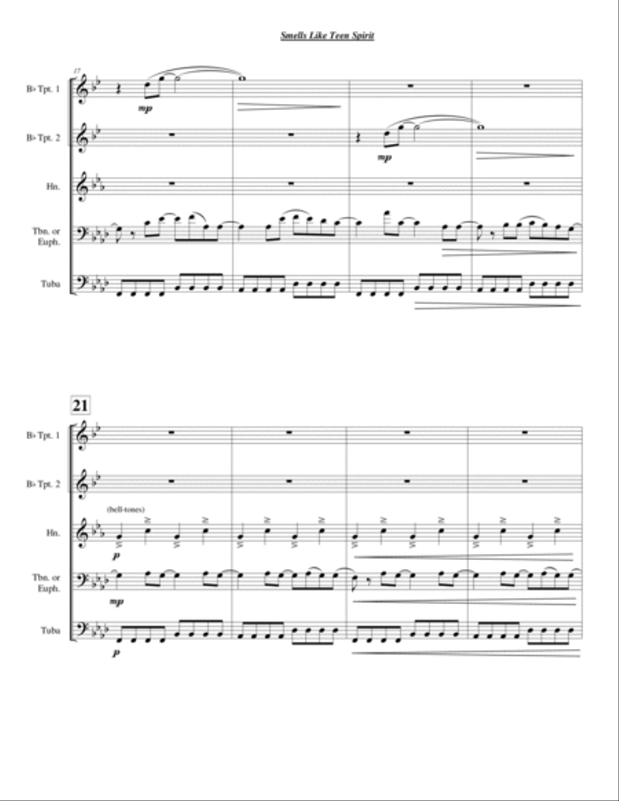 Smells Like Teen Spirit Chamber Music scores gallery preview page 3