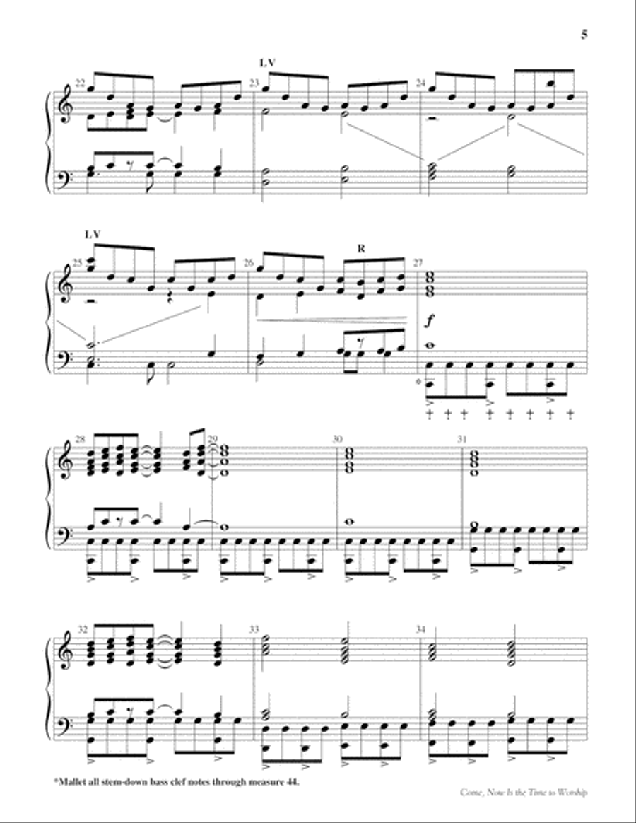 Come, Now Is the Time to Worship 5-Octaves scores gallery preview page 5