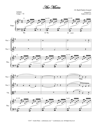 Ave Maria (String Quartet - Piano Accompaniment)