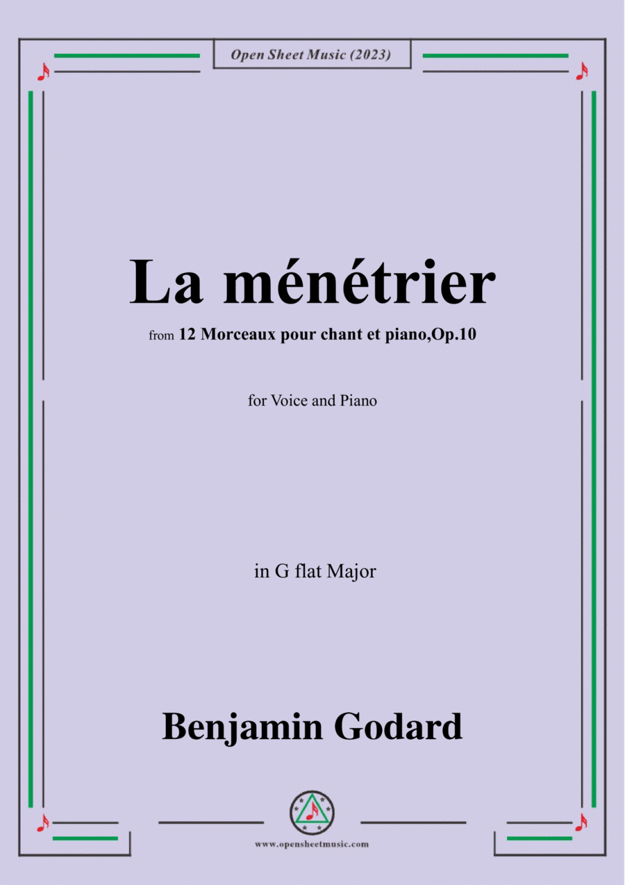 B. Godard-La ménétrier,in G flat Major,Op.10 No.6 Voice scores gallery preview page 1