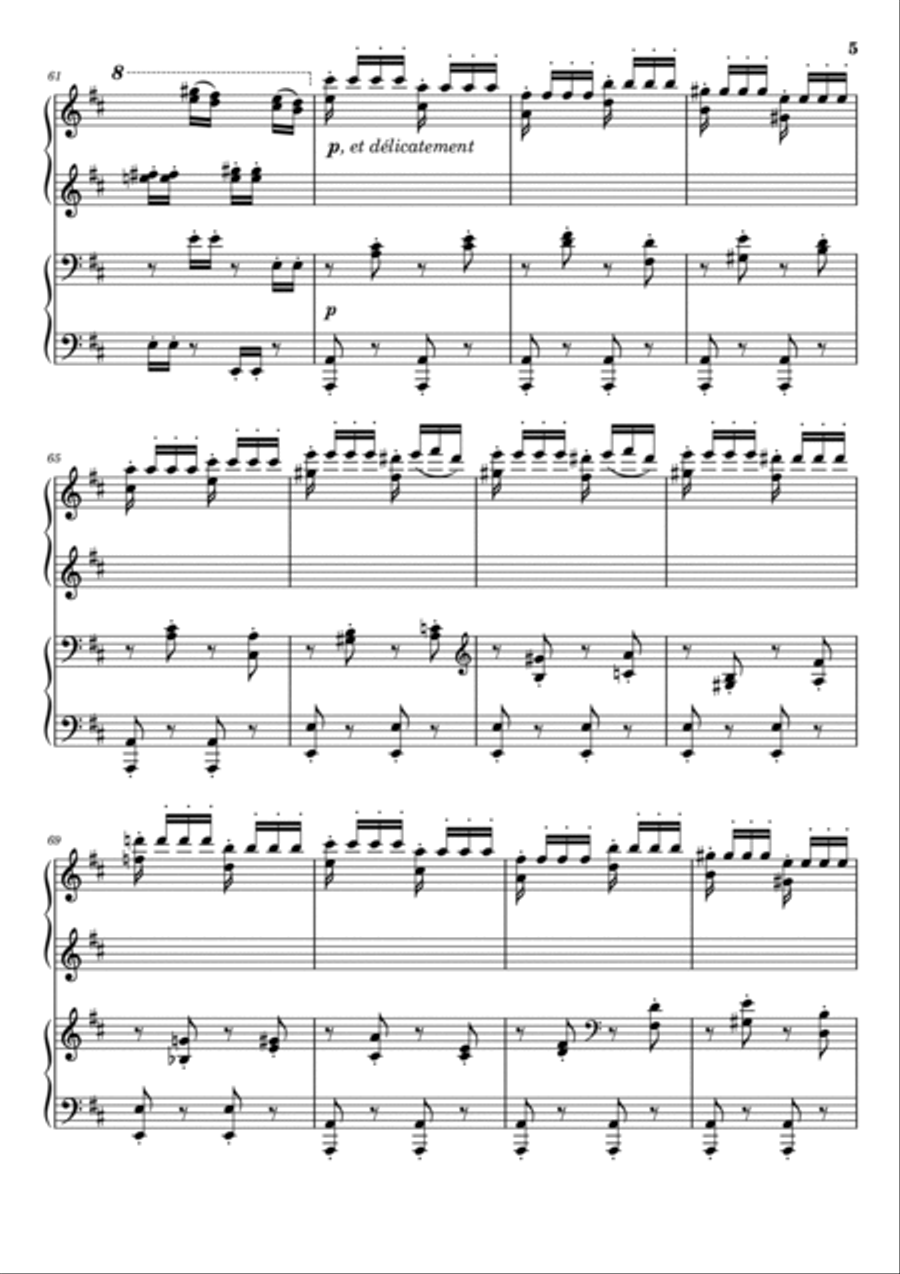Finale Opus 17 in D Minor Finale Opus 17 in D Minor 1 Piano, 4-Hands scores gallery preview page 5