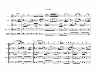 Ich ruf zu Dir, Herr Jesu Christ, II. Prelude, by J.S. Bach, arranged for Flute Choir (3 Flutes, Bas