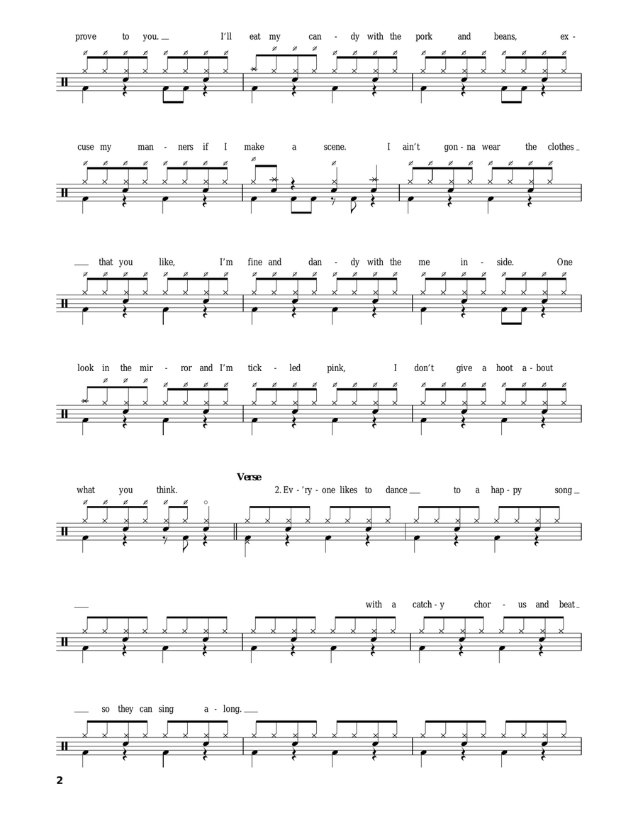 Pork And Beans Pork And Beans Drum Set scores gallery preview page 2