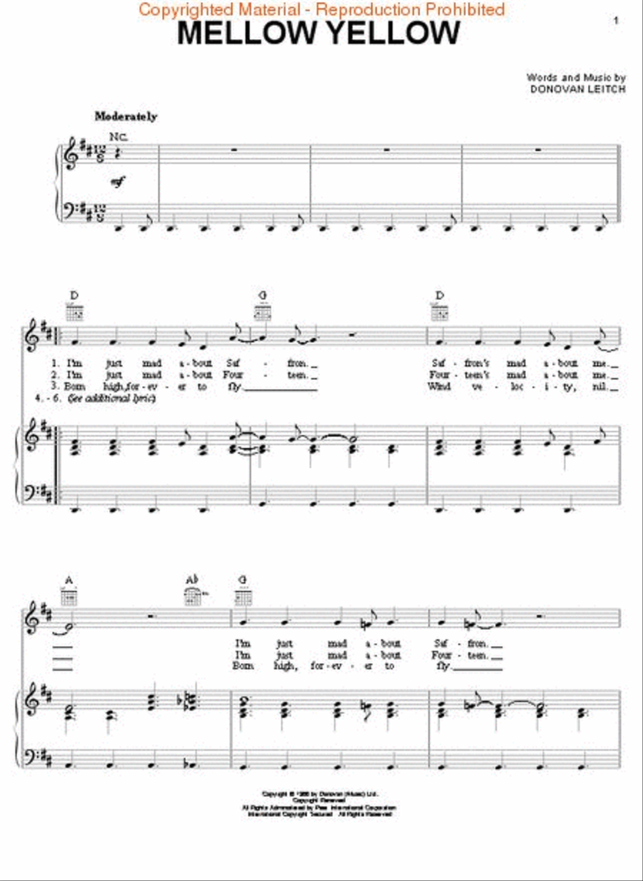 The Songs of Donovan Piano, Vocal, Guitar scores gallery preview page 2