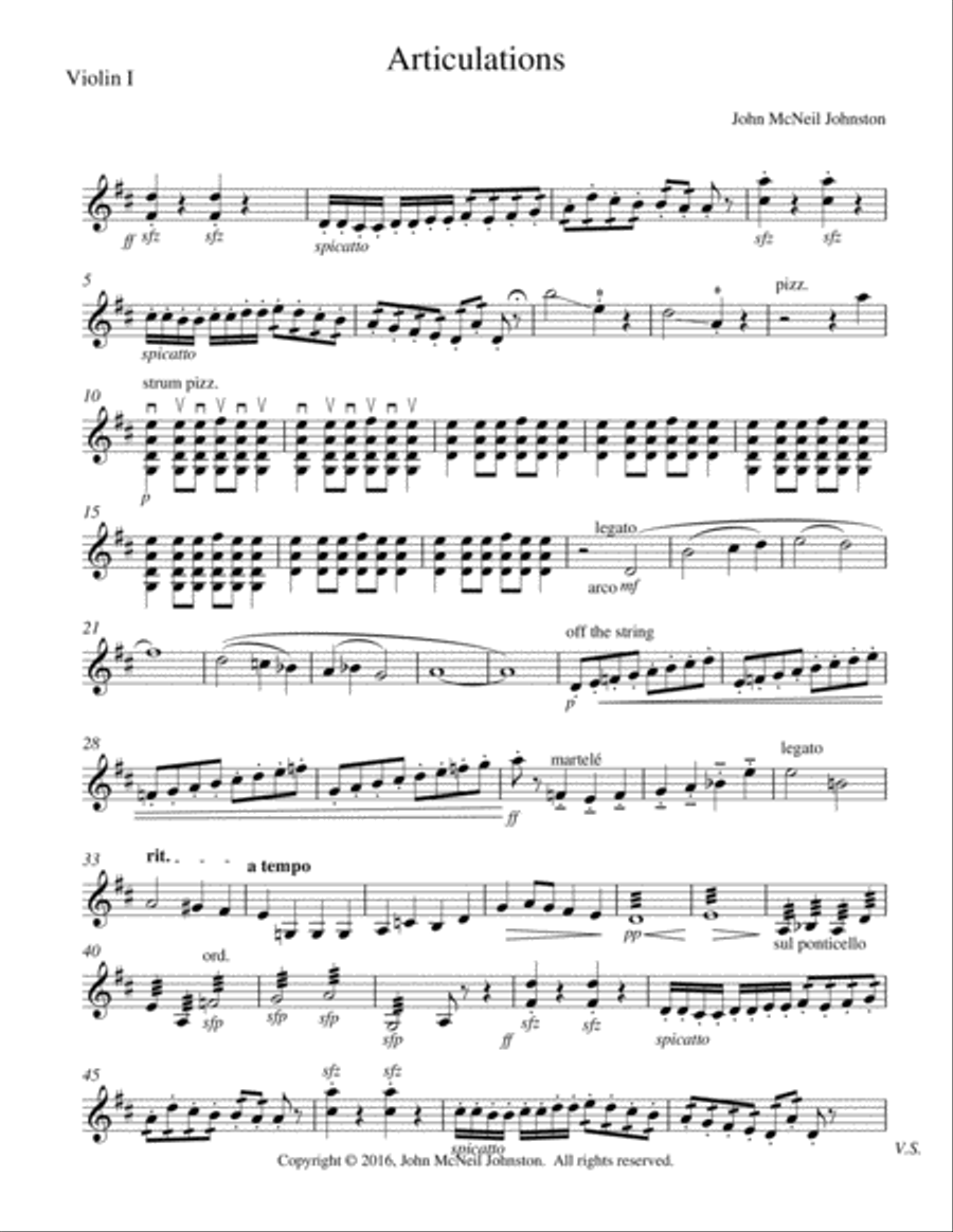 Articulations - All Parts String Orchestra scores gallery preview page 1