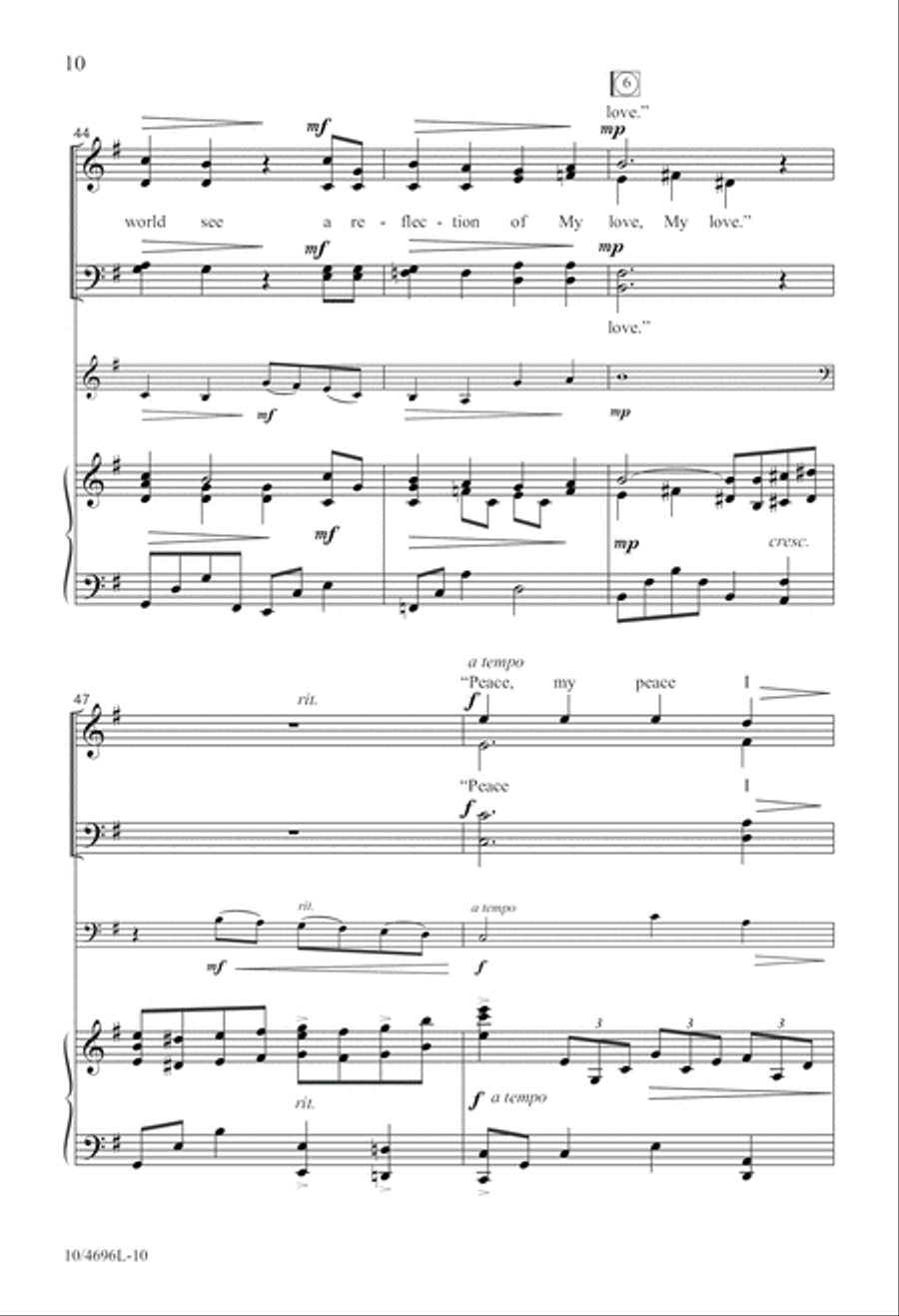 Gathered in the Upper Room 4-Part scores gallery preview page 10