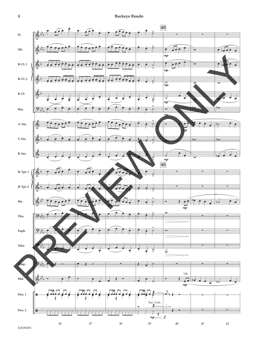 Buckeye Rondo (Score) Concert Band scores gallery preview page 9