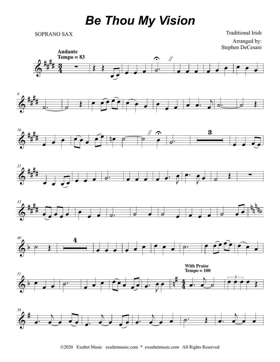 Be Thou My Vision (Duet for Soprano and Tenor Saxophone) Woodwind Duet scores gallery preview page 5