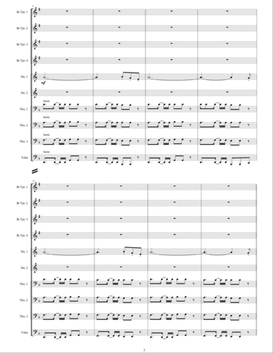 Battlefield 1942 Theme Battlefield 1942 Theme Brass Ensemble scores gallery preview page 5