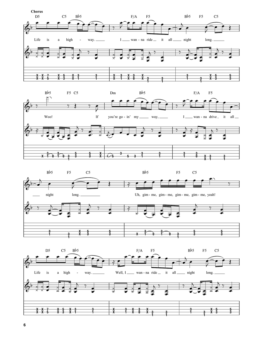 Life Is A Highway (from Cars) Acoustic Guitar scores gallery preview page 6