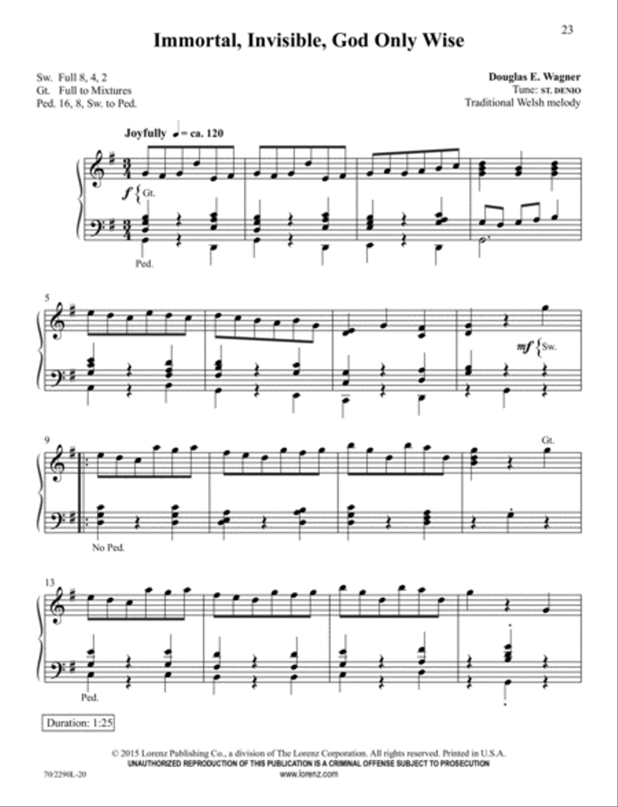 Easy Hymns for Organ Organ Solo scores gallery preview page 9