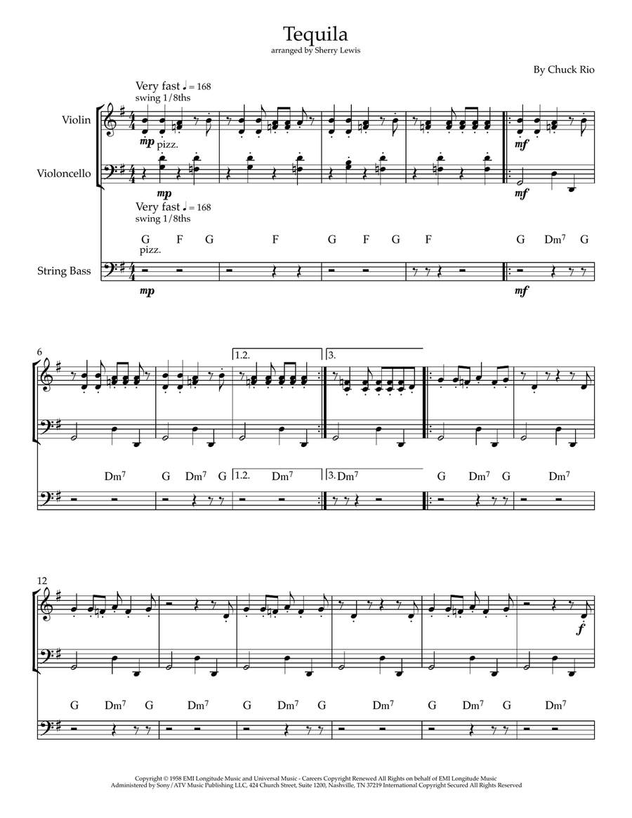 Tequila Tequila String Duet scores gallery preview page 3