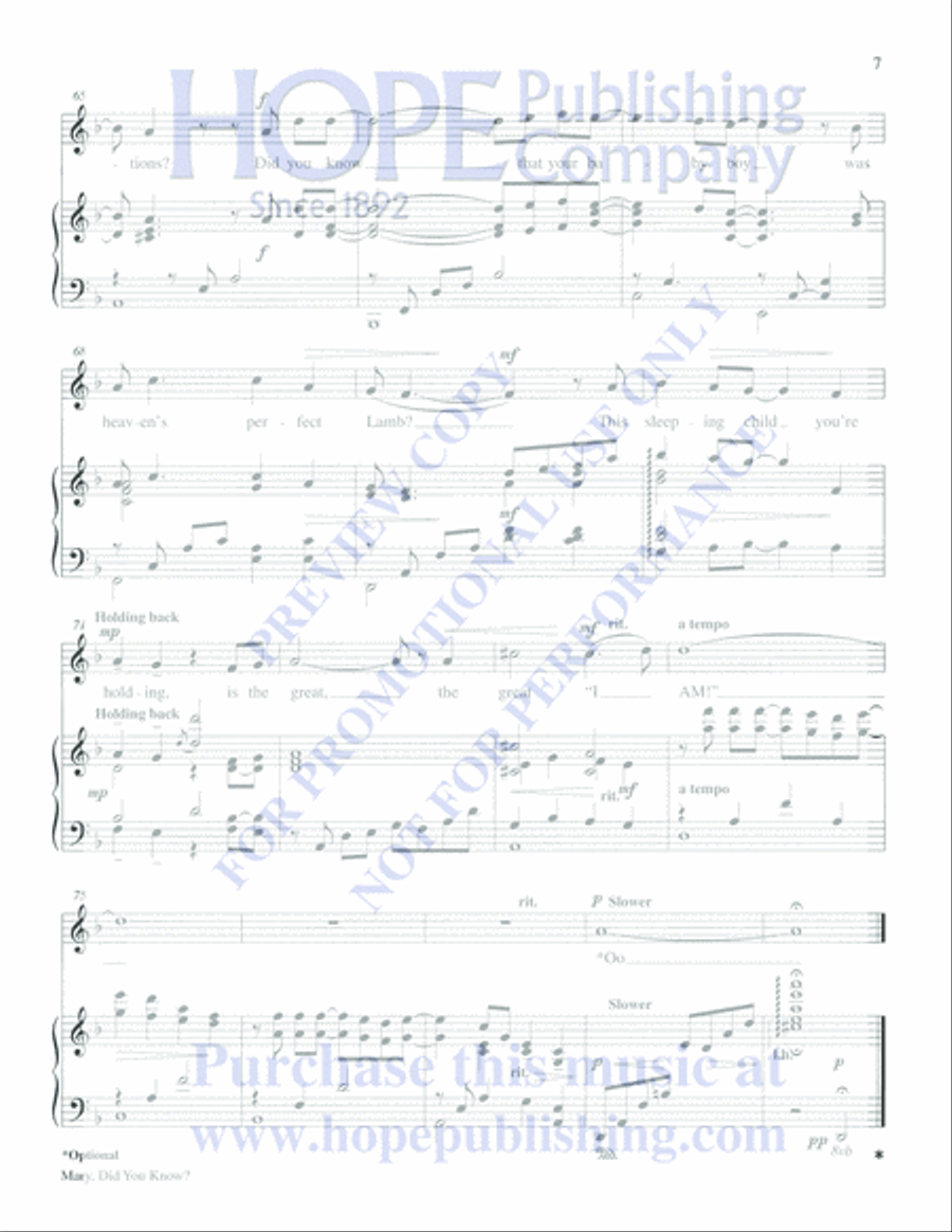 Seven Sacred Vocal Solos High Voice scores gallery preview page 10