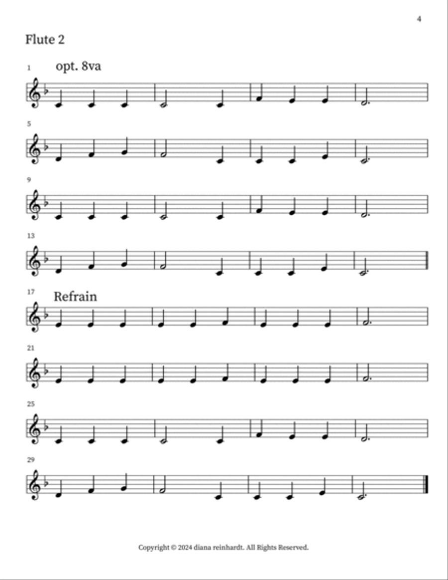 Christ Has Arisen, Alleluia Woodwind Duet scores gallery preview page 4